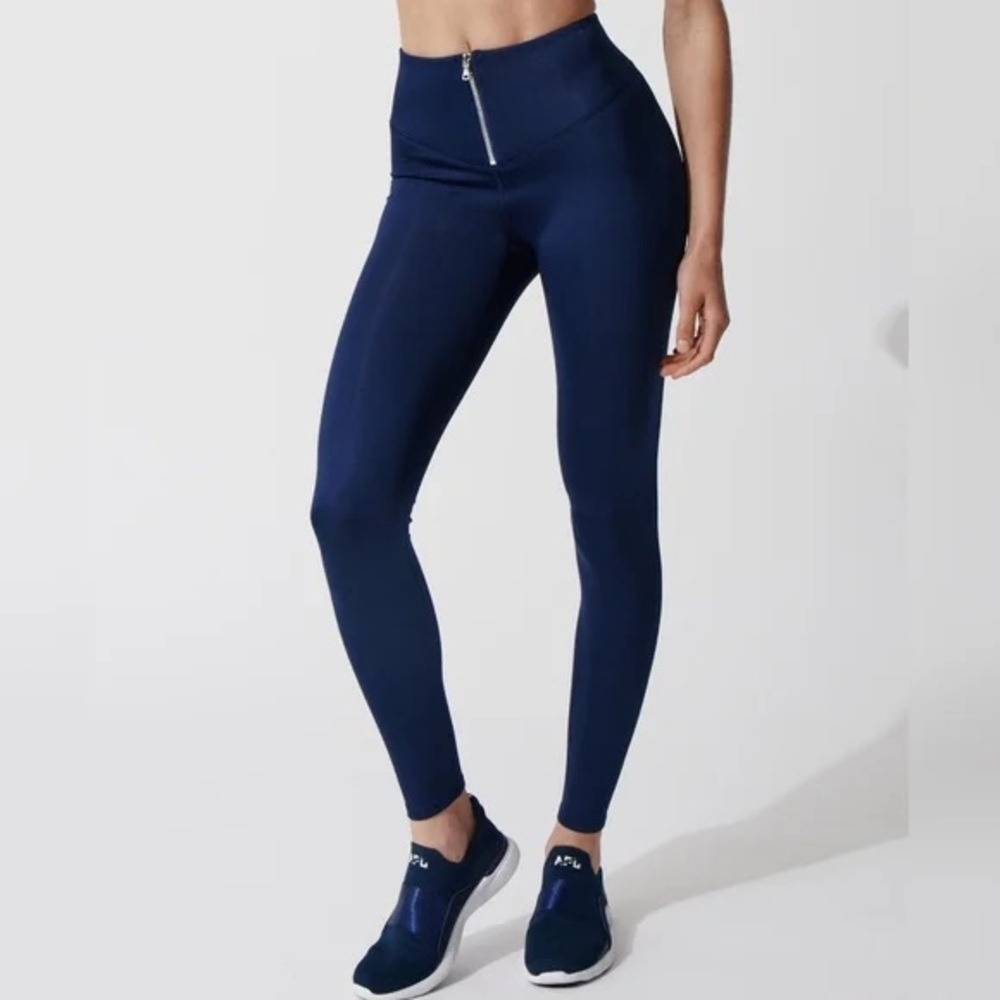Heroine Sport Navy Zipped Leggings Size Medium
